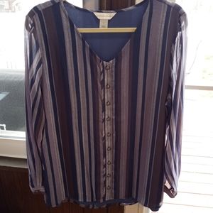 Navy and purple blouse